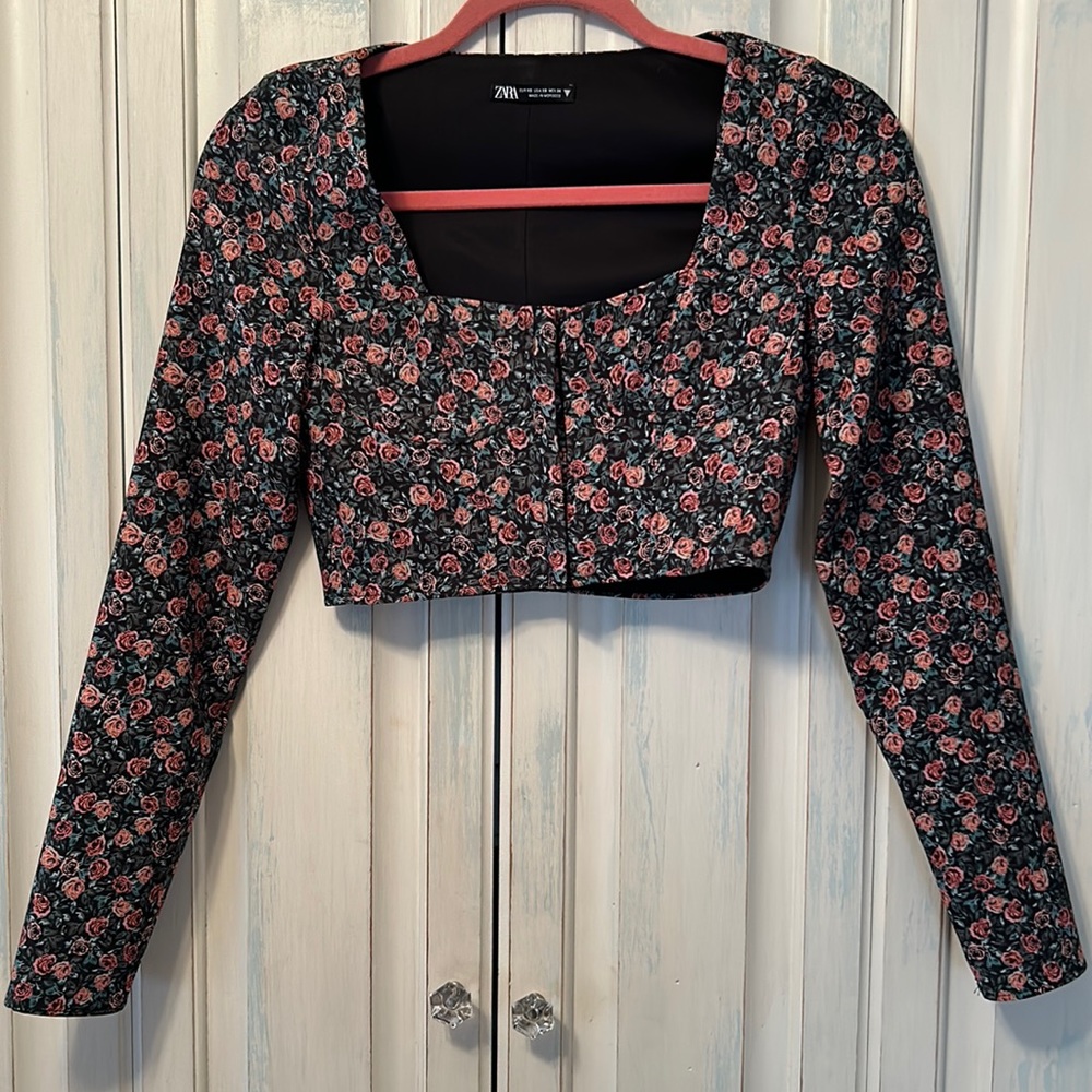 NEVER WORN Zara Corset Crop Top